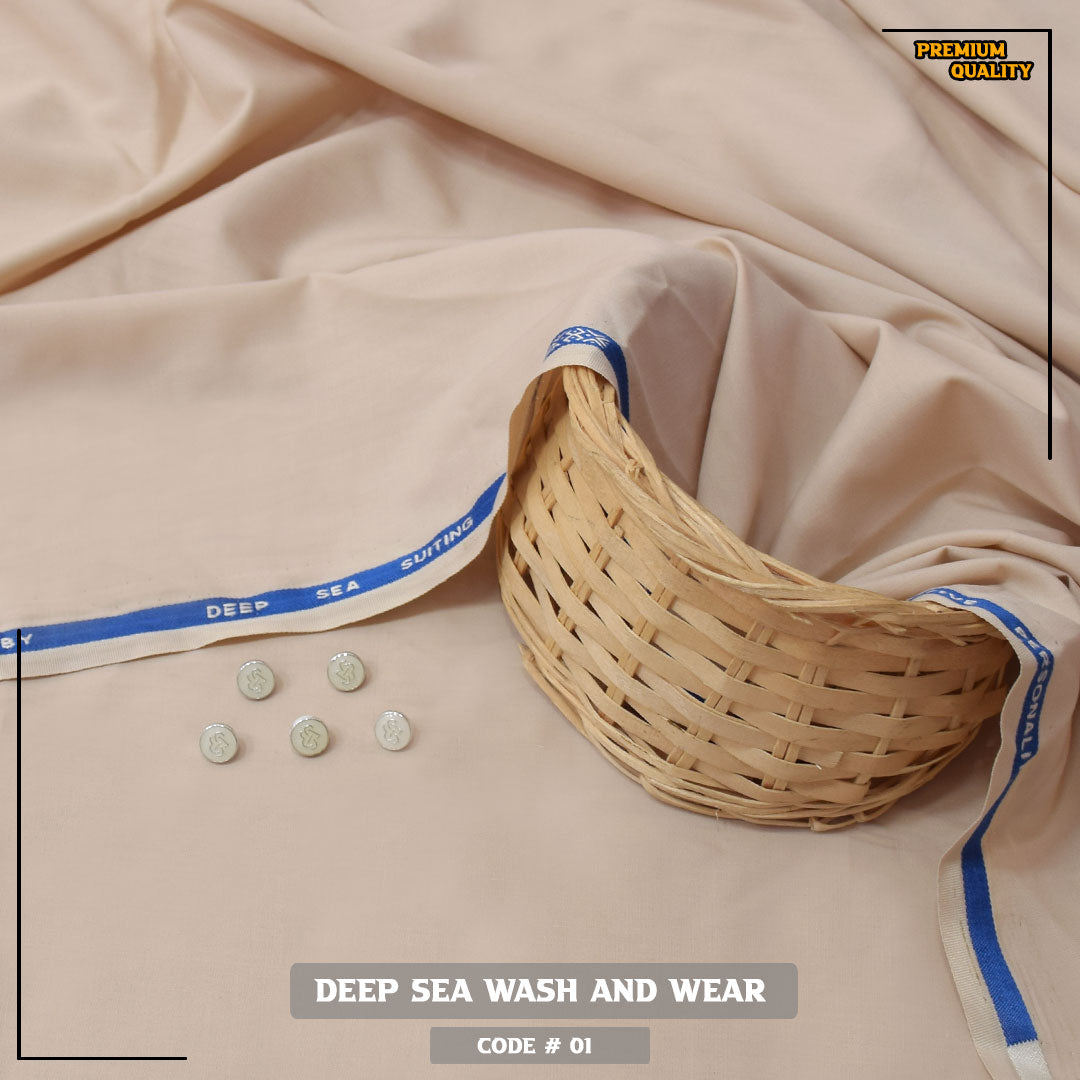 Deep Sea Premium Wash & Wear Fabric