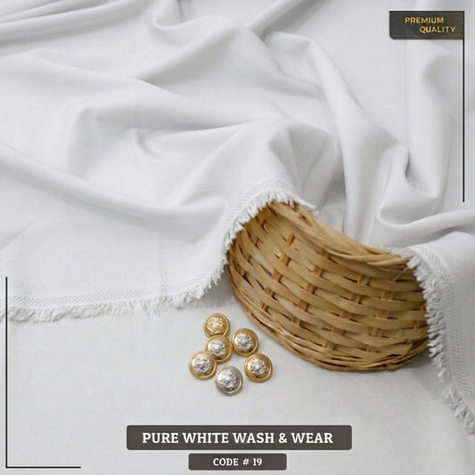 Pure White Luxury Wash and Wear