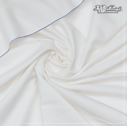 White - Mens Wash and Wear Blended Fabrics