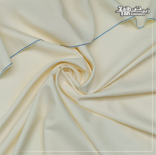 Cream - Mens Wash and Wear Blended Fabrics