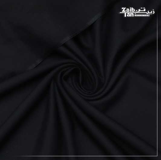 Black - Mens Wash and Wear Blended Fabrics