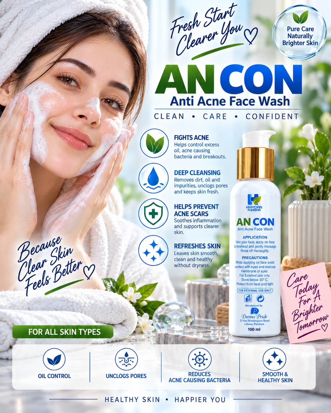 ANCON Anti Acne Face Wash – 100ml